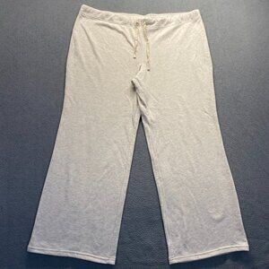 Sunday Pants Womens Size 3X Wide Leg,Drawstring,Comfort,Beige